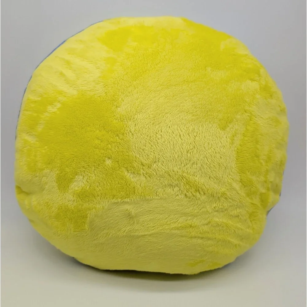 Lot Of Two Round Emoji Plush Pillows Yellow Neon 
